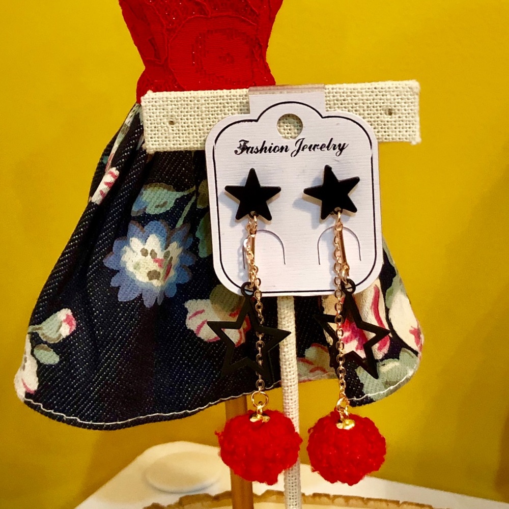 Tassel Pom Pom earrings